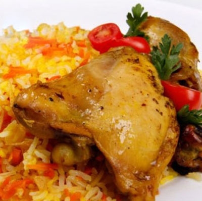 دستور العمل تهیه ی خوراک برنج و مرغ برای کودک