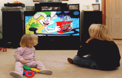 تماشای تلویزیون در مهد کودک